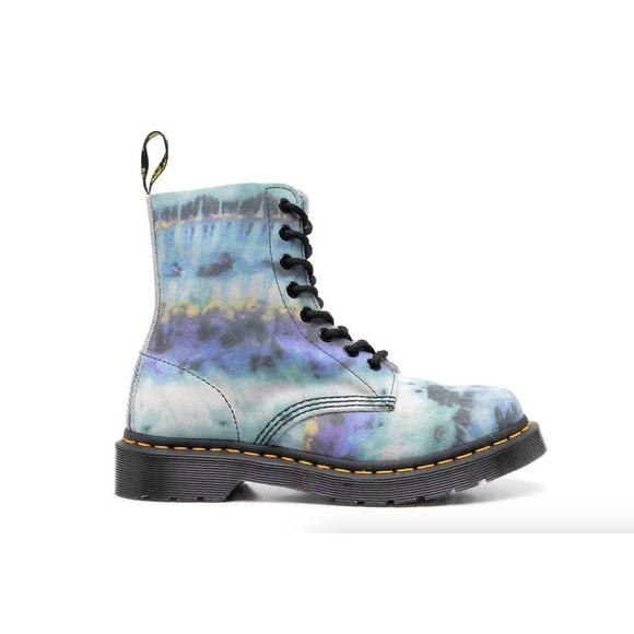 NIB Dr Martens 1460 Pascal Blue Tie Dye Printed Suede Leather Boots US 7 - Picture 4 of 16